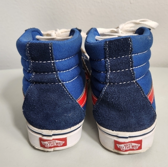 VANS SK8-Hi Comfycush Tri Tone Navy, Blue, Red Skate Shoes-Mens 7/Wms 8.5 - Picture 6 of 12